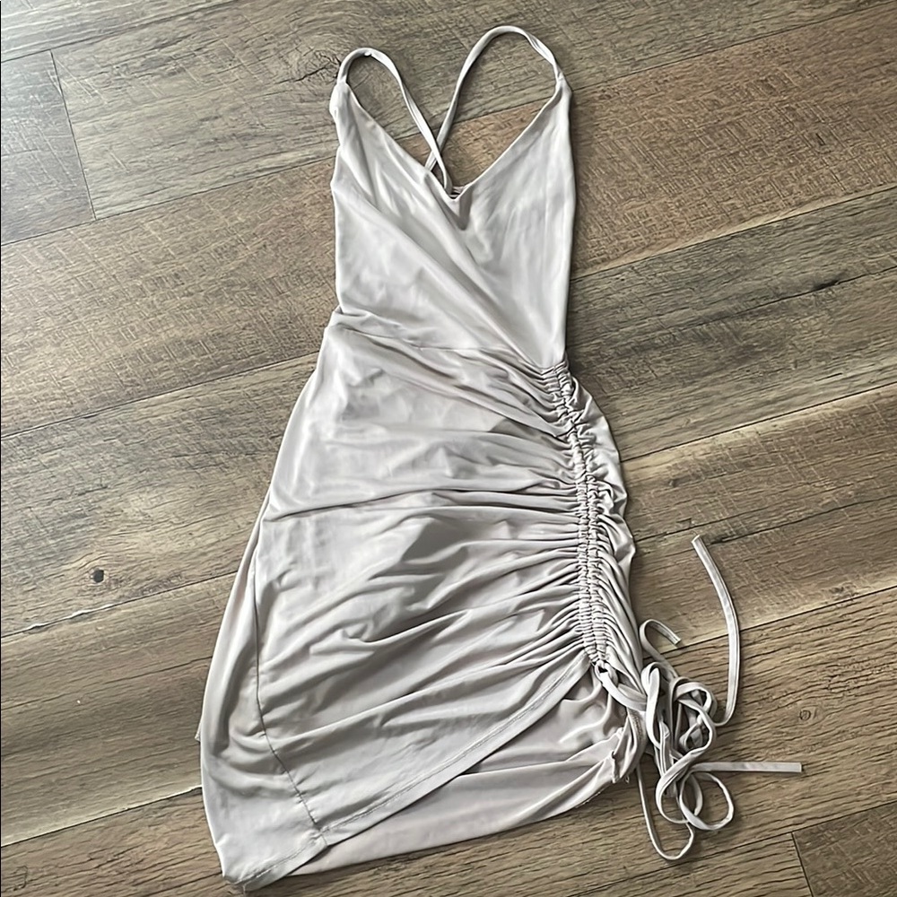 skins khaki Ruched Dress